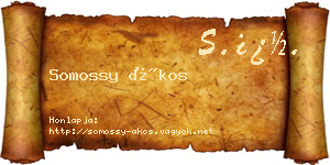 Somossy Ákos névjegykártya